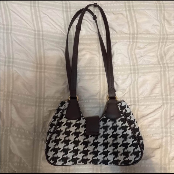 Princess Polly Black and White Houndstooth Women's Bag - Picture 4 of 4